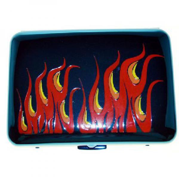 Angelo Blue Ice Colour Flame Cigarette Case